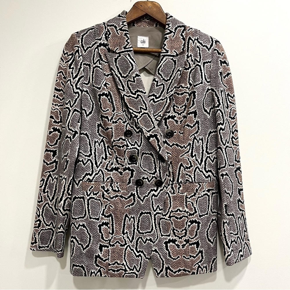 Cabi #3733 Python Snakeskin Print Double Breasted… - image 2